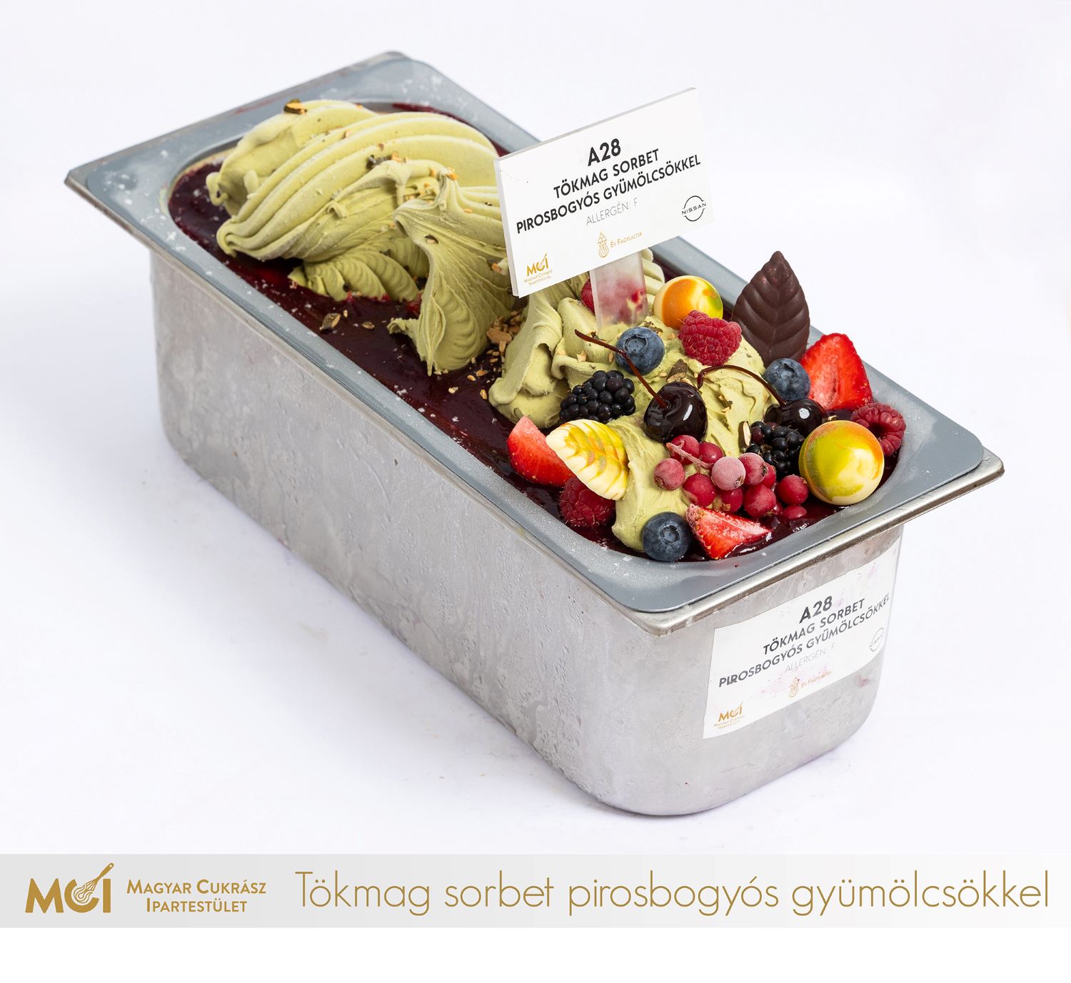 tokmag sorbet pirosbogyos gyumolcsokkel s